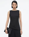 Silk peplum blouse